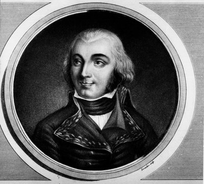 Porträtt av Jean Baptiste, greve Jourdan, marechal av Frankrike (1762-1833). Gravyr i "" Komplett samling av historiska målningar från den franska revolutionen, i tre volymer.""" 1804. av Unknown artist