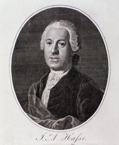 Porträtt av Johann Adolf Hasse (gravyr) av Unknown artist
