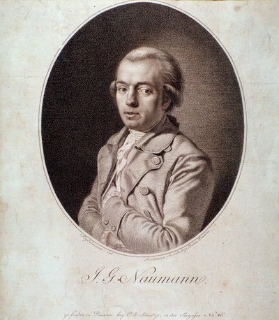 Porträtt av Johann Gottlieb Naumann (gravyr) av Unknown artist