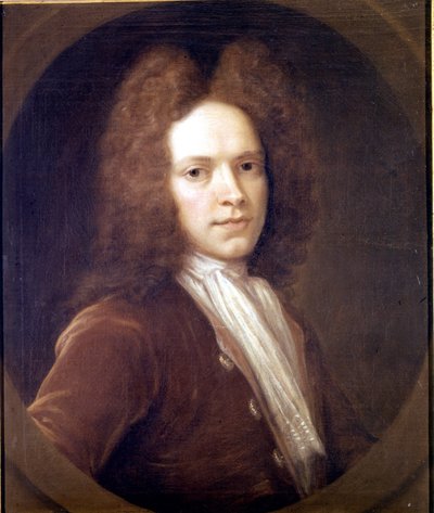 Porträtt av John Christopher Pepusch (1667 - 1752) brittisk kompositör. av Unknown artist