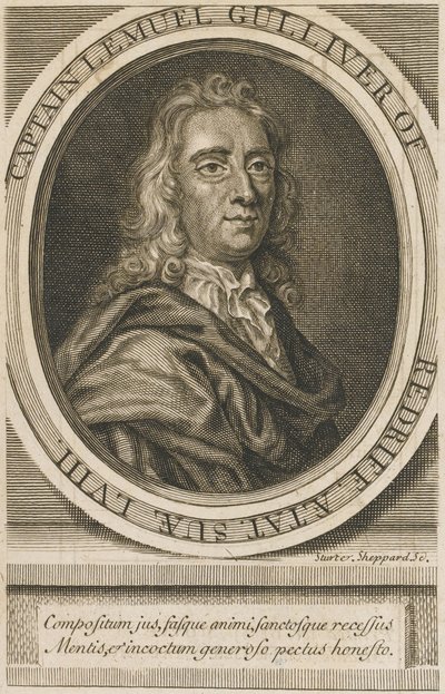 Porträtt av Jonathan Swift (1667-1745) Gravure 1726 Collection privee av Unknown artist