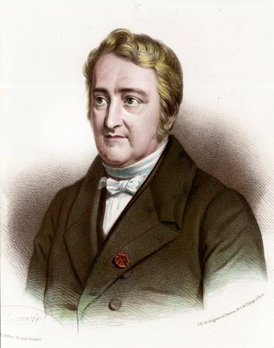 Porträtt av Joseph Pelletier (1788 - 1842), fransk kemist. Gravyr av 1800-talet. Privat samling. av Unknown artist