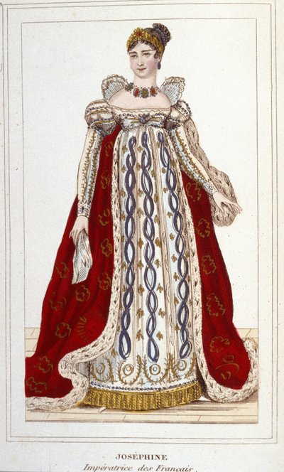 Porträtt av Joséphine av Beauharnais Bonaparte (1763 - 1814), imperator av den franska gravyren 1830 av Unknown artist