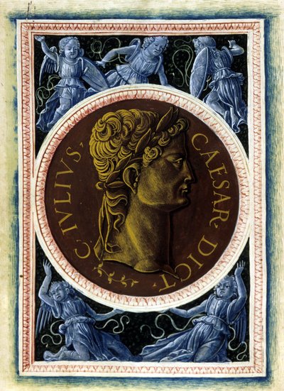 Porträtt av Julius Caesar - i "De illustrerade männen" av Svetonio av Unknown artist