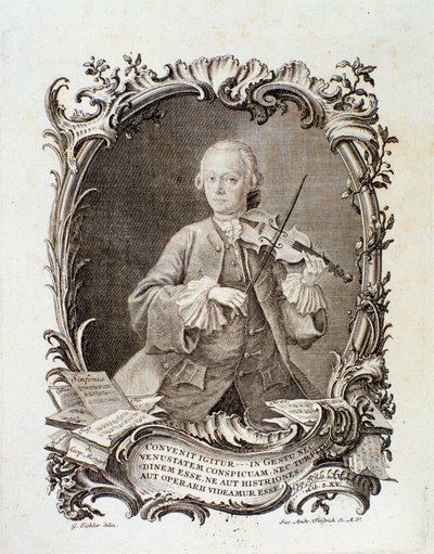 Porträtt av Leopold Mozart (gravyr av Unknown artist