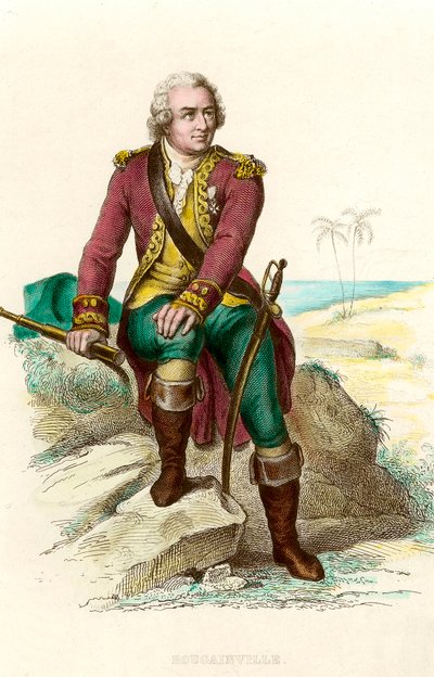 Porträtt av Louis Antoine, greve av Bougainville (1729 - 1811) fransk navigatör. Gravyr av 1800-talet. Coll. Gå. av Unknown artist