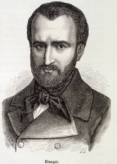 Porträtt av Louis Auguste (Louis-Auguste) Blanqui (1805-1881) fransk socialist och revolutionär teoretiker av Unknown artist