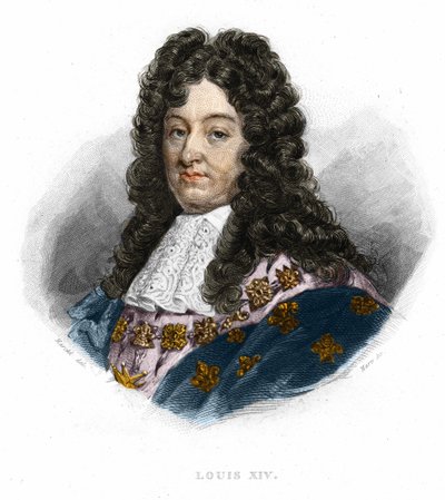 Porträtt av Ludvig XIV (1638 - 1715), kung av Frankrike. av Unknown artist