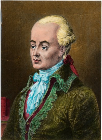 Porträtt av Luc de Clapiers, markis de Vauvenargues (1715 - 1747), fransk moralist. Gravyr av 1700-talet. Privat samling. av Unknown artist