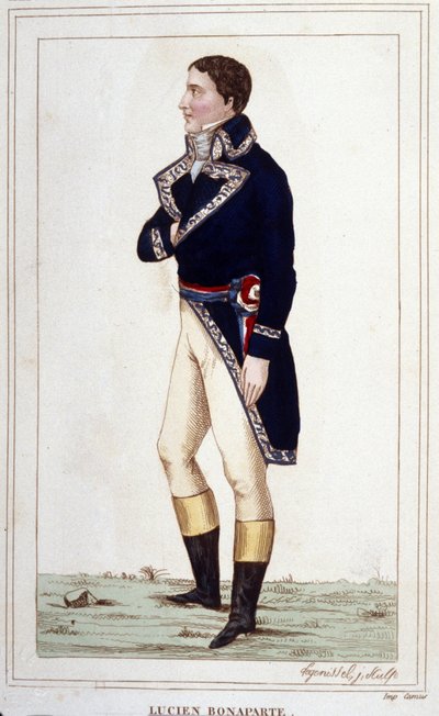 Porträtt av Lucien Bonaparte (1775 -1840) gravyr från 1830 av Unknown artist