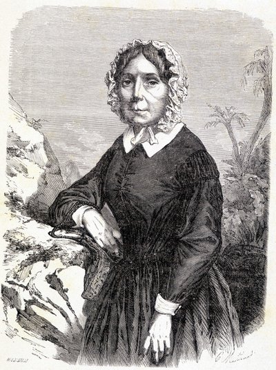 Porträtt av Madame Ida Pfeiffer (1798-1858), österrikisk resenär. av Unknown artist