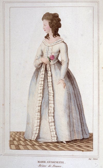Porträtt av Marie Antoinette (1755-1793) graverad 1830 av Unknown artist