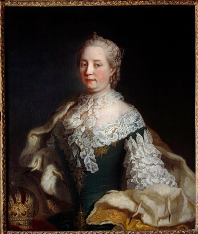 Porträtt av Marie Therese av Österrike av Habsburg Lorraine (Marie Therese Iere av Ungern) (1717-1780) Anonym målning från 1700-talet. Nancy, Musee historique lorrain - Porträtt av Maria Theresia av Österrike Habsburg-Lorraine (Maria Therese I av Hunga av Unknown artist