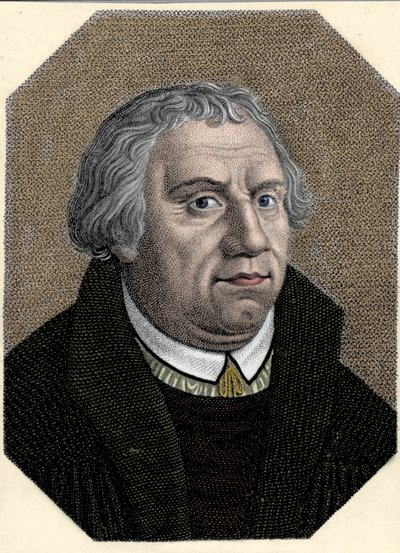 Porträtt av Martin Luther (1483-1546) tysk religiös reformator. av Unknown artist