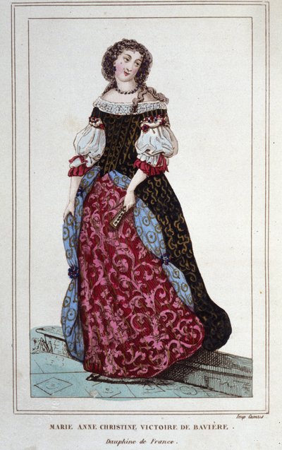 Porträtt av Maria - Anne - Christine av Bayern. München av Unknown artist
