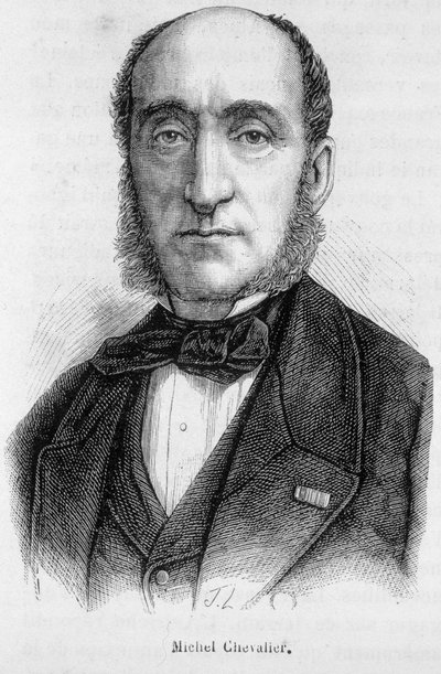Porträtt av Michel Chevalier (1806-1879), fransk politiker och ekonom. av Unknown artist