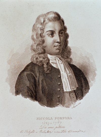 Porträtt av Niccola Porpora (gravyr av Unknown artist