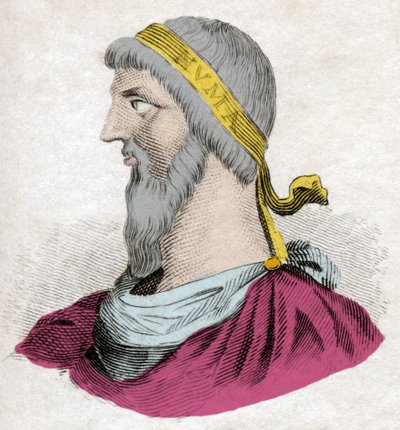 Porträtt av Numa Pompilius, andra legendariska kungen av Rom. av Unknown artist