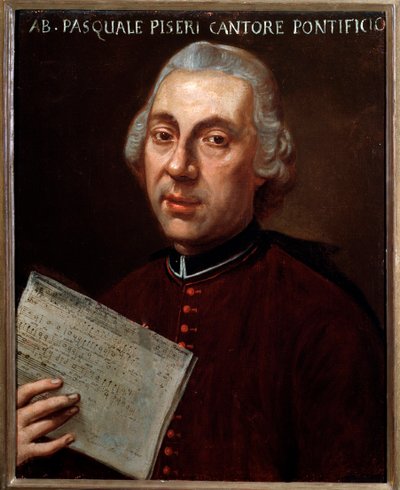 Porträtt av Pasquale Piseri (Pisari) (1725-1778) italiensk kompositör Anonym målning. 1700-talets Bologna, medborgarmusikaliskt museum av Unknown artist