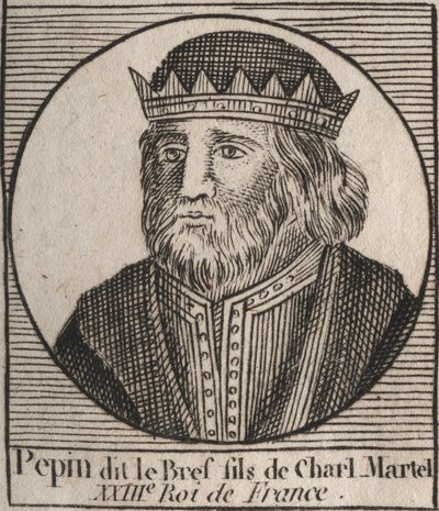 Porträtt av Pepin III dit Pepin le Brief av Unknown artist