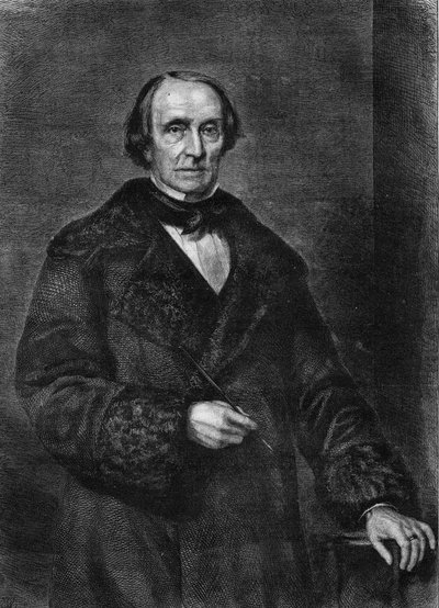 Porträtt av Peter von Cornelius, tysk målare 1783 till 1867). av Unknown artist