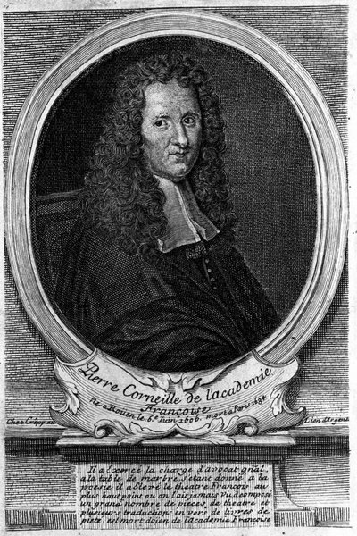 Porträtt av Pierre Corneille (1606 - 1684). av Unknown artist