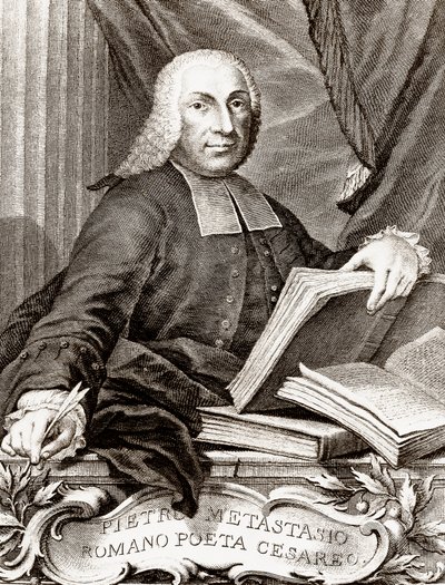 Porträtt av Pietro Trapassi, kallad Pietro Metastasio (Metastase) (1698-1782) italiensk poet och librettist av Unknown artist