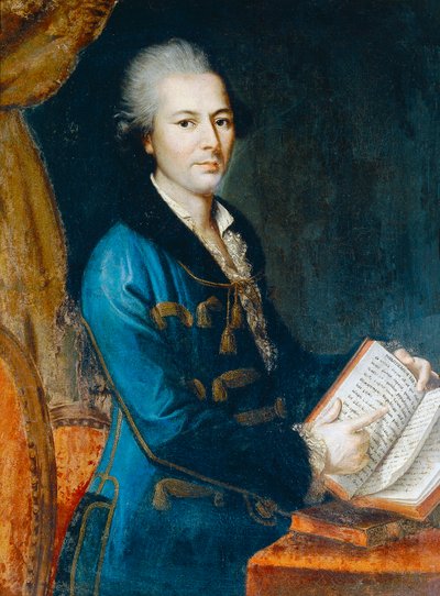 Porträtt av Pietro Verri (1728-1797), italiensk författare, filosof och ekonom, målning av en okänd 1700-talskonstnär av Unknown artist