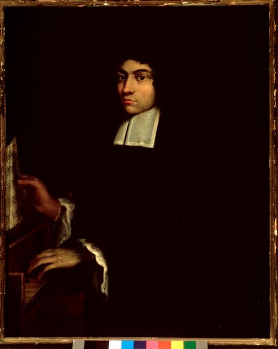 Porträtt av Pietro degli Antoni (ca 1648-1720) italiensk kompositör Anonym målning. Bolognas civila bibliografiska museum från 1700-talet av Unknown artist