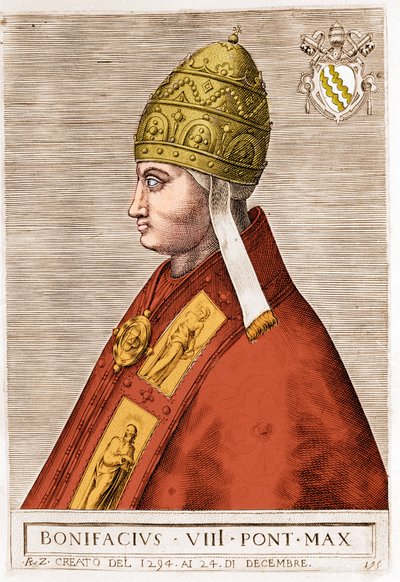 Porträtt av påven Bonifatius VIII av Unknown artist