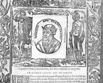 Porträtt av Robert Le Pieux, kung av Frankrike från 996 till 1031. av Unknown artist