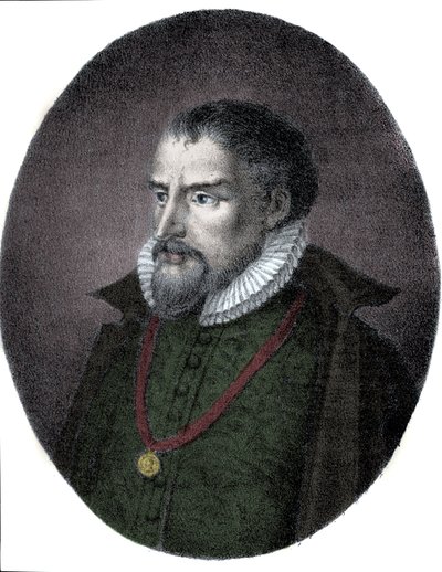 Porträtt av Roland de Lassus (Orlandus eller Orlando de Lassus, cirka 1531-1594), fransk-flamländsk kompositör. av Unknown artist