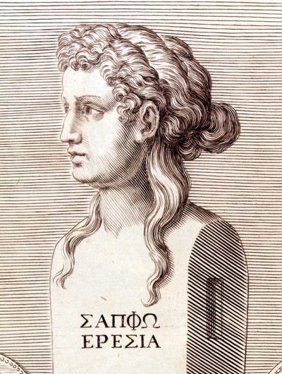 Porträtt av Sapho (Sappho). av Unknown artist