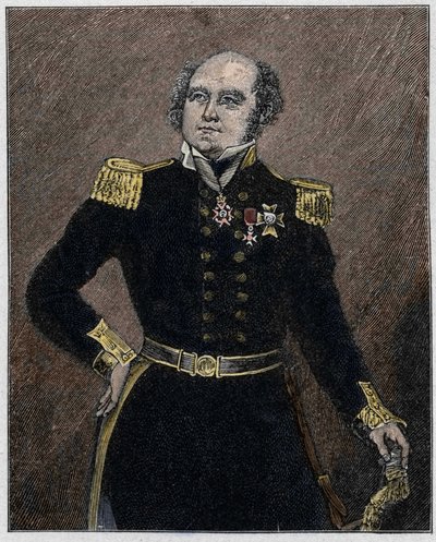 Porträtt av Sir John Franklin (1786-1847) sjöofficer och brittisk upptäcktsresande. av Unknown artist