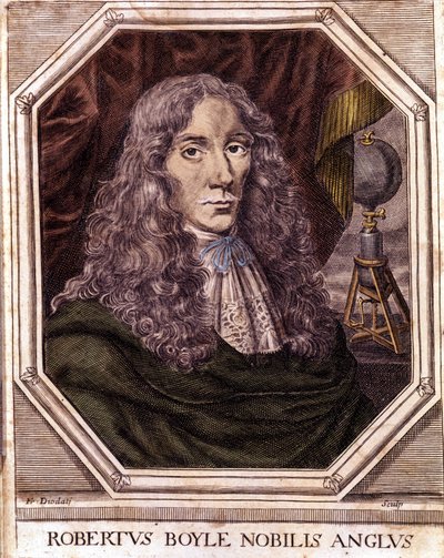 Porträtt av Sir Robert Boyle (1627-1691), anglo-irländsk fysiker och kemist. av Unknown artist