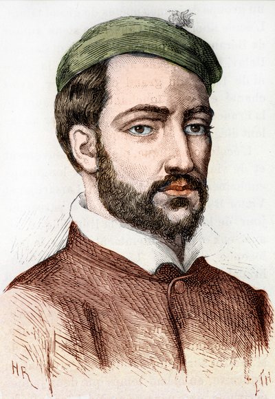 Porträtt av Theodore Gericault, fransk målare (1791 - 1824) - i ""L