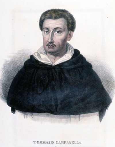 Porträtt av Tommaso Campanella (1568-1639), italiensk filosof. av Unknown artist