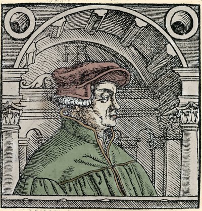 Porträtt av Ulrich Zwingli (1484 - 1531), schweizisk religiös reformator. av Unknown artist