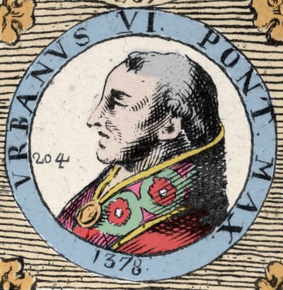 Porträtt av Urban VIA (Bartolomeo Prignano) (Urbano sesto VI) av Unknown artist