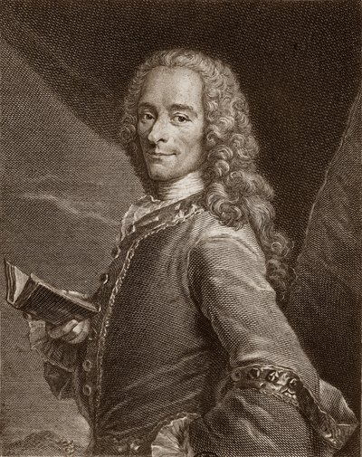 Porträtt av Voltaire (1694 - 1778). av Unknown artist