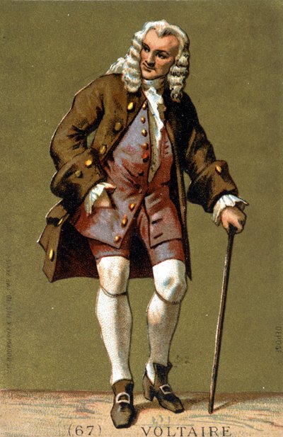 Porträtt av Voltaire till fots av Unknown artist