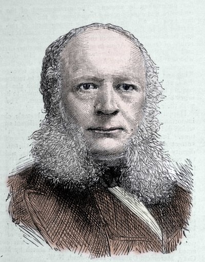 Porträtt av Werner von Siemens (1816-1892), tysk ingenjör och industriman. av Unknown artist