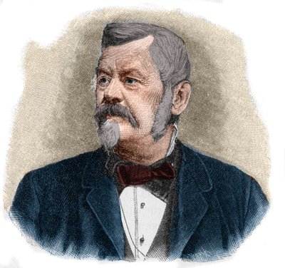Porträtt av Wilhelm Jordan (1842-1899) tysk geodesist. av Unknown artist