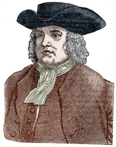 Porträtt av William Penn (1644-1718) grundare av Pennsylvania. Engelsk religiös reformator och krönikör. av Unknown artist