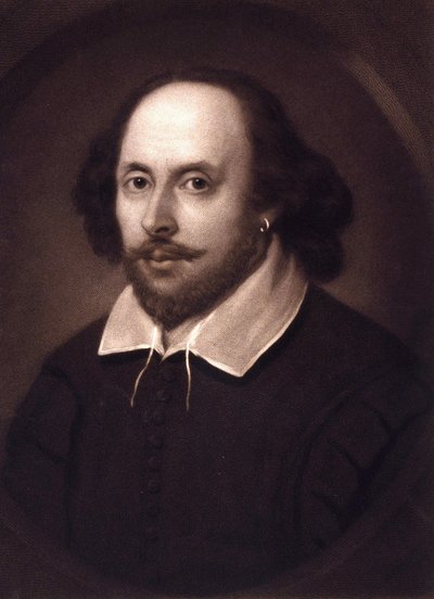 Porträtt av William Shakespeare (1564 - 1616). av Unknown artist