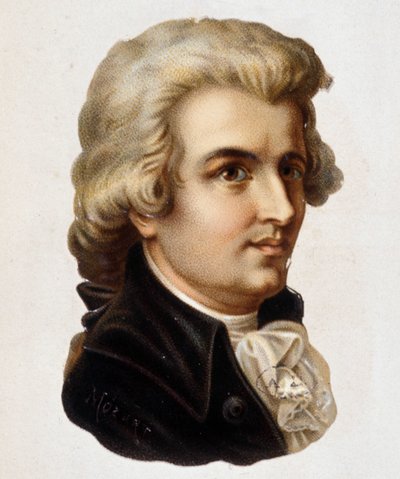 Porträtt av Wolfgang Amadeus Mozart (1756-1791) av Unknown artist