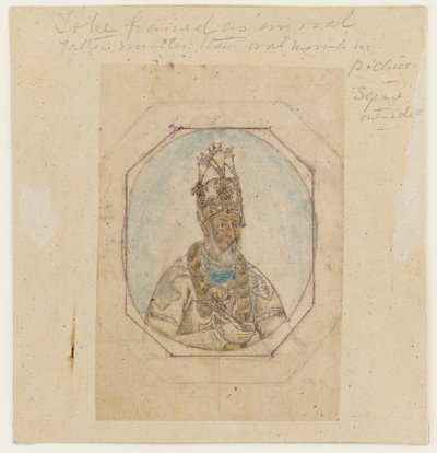 Porträtt av en Mughal linjal av Unknown artist