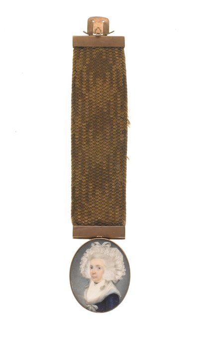 Porträtt av en kvinna, som tros vara av Susannah Eveleigh, hustru till William Eveleigh av Unknown artist