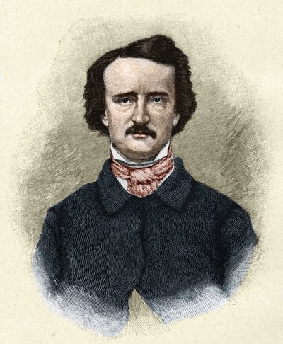 Porträtt av den amerikanske författaren Edgar Allan Poe (1809 - 1849). av Unknown artist