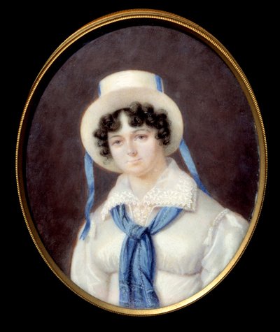 Porträtt av det engelska äventyret Sophie Dawes, Baroness of Feucheres (1790-1840), i jaktdräkt Anonym pastellmålning 1800-tals Chantilly, Musee Conde av Unknown artist